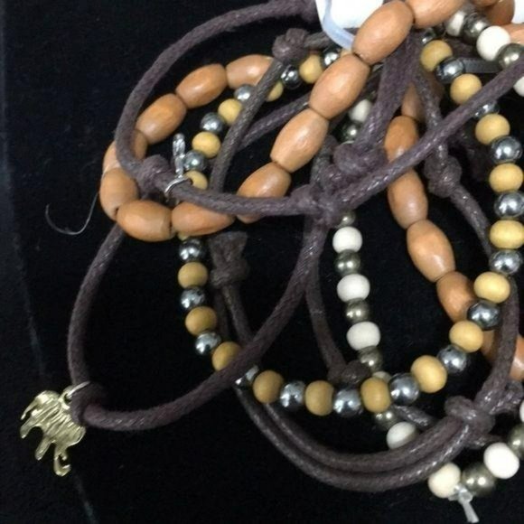 SO Rustic Wooden Stretch Adjustable Bracelet - Picture 5 of 6